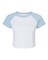 BELLA+CANVAS Ladies Micro Rib Raglan Baby Short Sleeve Tee for Casual Wear, Streetwear & Cropped Fit Style